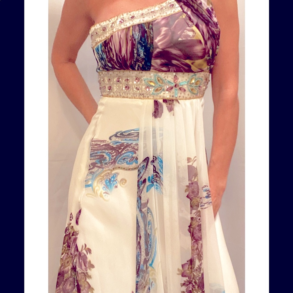 Embellished long flowy dress